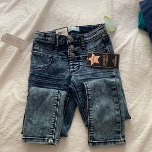 Little girls size 6 high rise jeans with tags